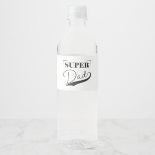 Étiquette Pour Bouteilles D'eau Super papa