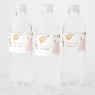 Étiquette Pour Bouteilles D'eau Sweet Baby Girl Boho Baby shower de vêtements