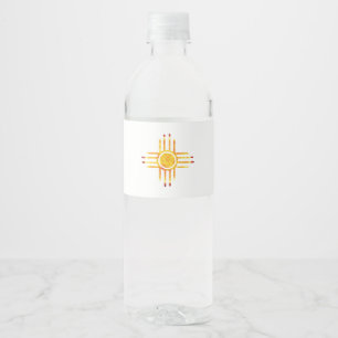 Étiquette Pour Bouteilles D'eau Symbole Zia Sun Idée cadeau