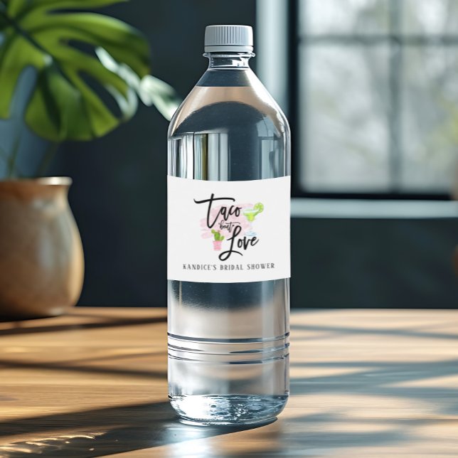 Étiquette Pour Bouteilles D'eau Taco sur l'Amour Baby Shower  (Créateur téléchargé)