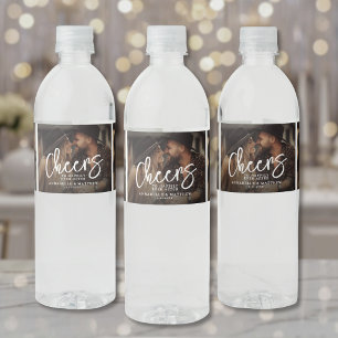 Étiquette Pour Bouteilles D'eau Tchin pour un heureux mariage pour toujours Photo