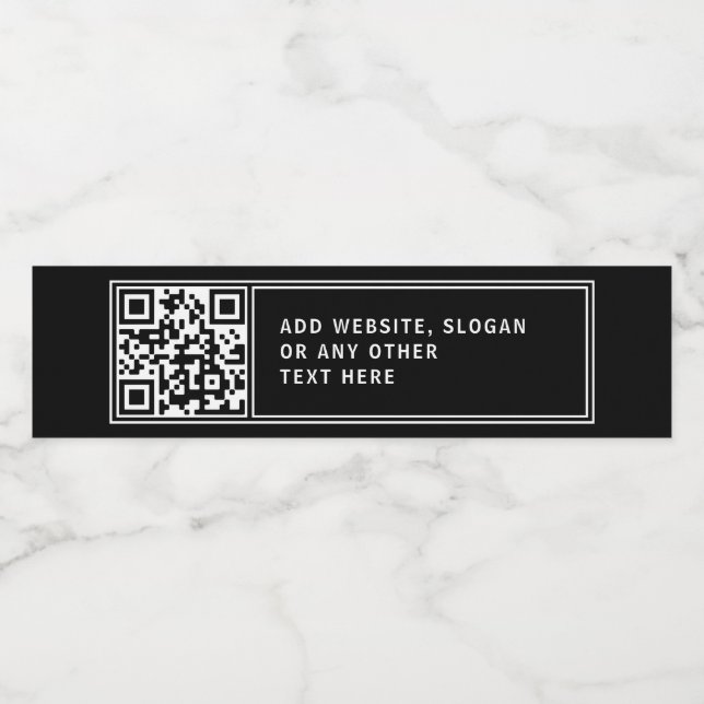 Étiquette Pour Bouteilles D'eau Téléchargez votre propre code QR & Texte personnal (Étiquettes simples)