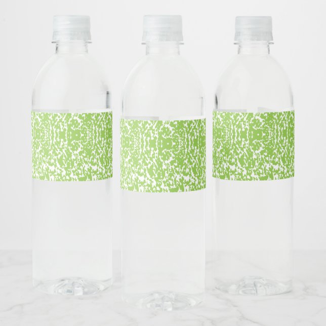 Étiquette Pour Bouteilles D'eau Texture Vert Citron Grunge (Bouteilles)