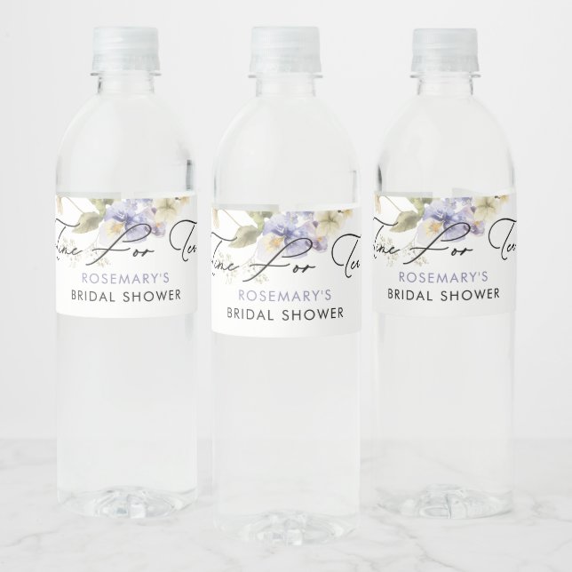 Étiquette Pour Bouteilles D'eau Thé Floral pour la Mariée (Bouteilles)