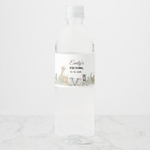 thème de Baby Shower animaux de safari aquarelle