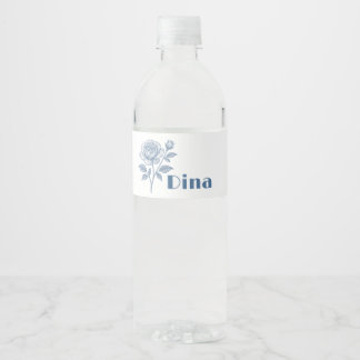 Étiquette Pour Bouteilles D'eau Toilette bleue