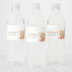 Étiquette Pour Bouteilles D'eau Tomber dans l'amour Citrouille orange