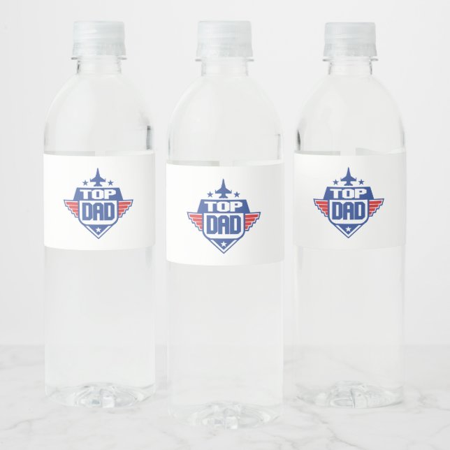 Étiquette Pour Bouteilles D'eau Top Papa Avion (Bouteilles)