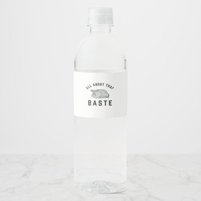Étiquette Pour Bouteilles D'eau Tout Sur Ce Baste Classique Drôle (Devant)