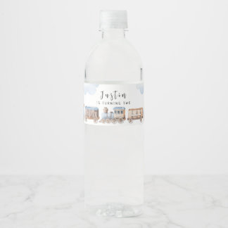 Étiquette Pour Bouteilles D'eau Train chugga chugga deux deux 2e anniversaire