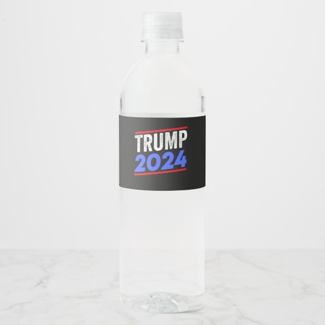 Étiquette Pour Bouteilles D'eau Trump 2024 Pour le président Donald Jr. Maga Elect (Devant)