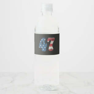 Étiquette Pour Bouteilles D'eau Trump 2024 Vintage drapeau patriotique américain 4