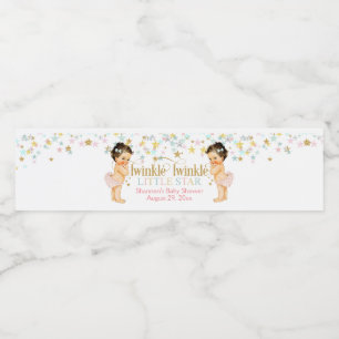 Étiquette Pour Bouteilles D'eau Twinkle Little Star Twin Girls