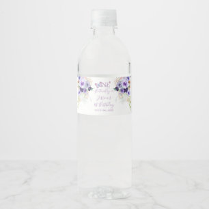 Étiquette Pour Bouteilles D'eau Un an Flutted Butterfly premier anniversaire Flora