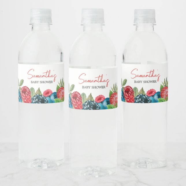 Étiquette Pour Bouteilles D'eau Un Baby shower Berry Sweet (Bouteilles)