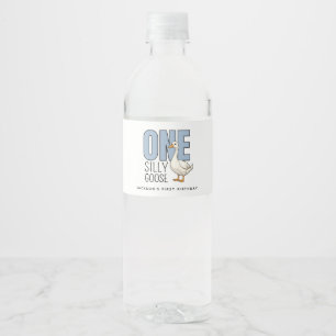 Étiquette Pour Bouteilles D'eau Un Canard Fou Bleu Moderne Personnalisé Pour Un Pr
