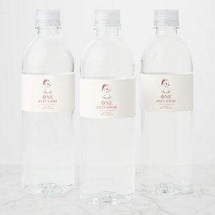 Étiquette Pour Bouteilles D'eau Un joyeux oie personnalisé pour un premier anniver