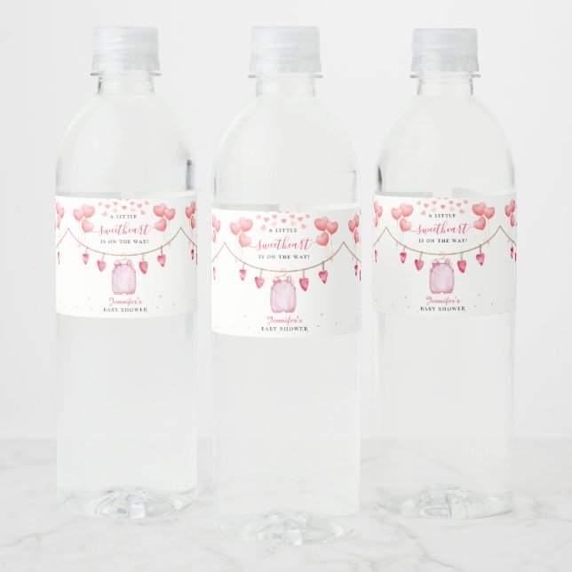 Étiquette Pour Bouteilles D'eau Un Petit Amoureux | Baby shower de la Saint Valent (Bouteilles)