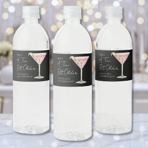 Étiquette Pour Bouteilles D'eau Un peu plus âgé Martini Anniversaire