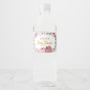 Étiquette Pour Bouteilles D'eau Une petite couronne de fleurs de citrouille automn