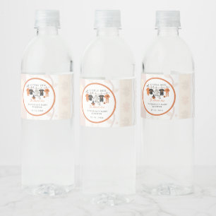 Étiquette Pour Bouteilles D'eau Une petite Halloween arrive bientôt Baby shower