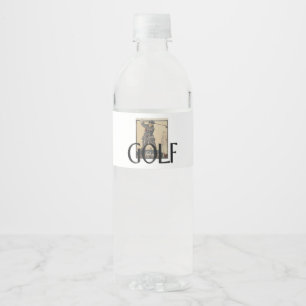 Étiquette Pour Bouteilles D'eau Vieille école de golf SUPÉRIEUR