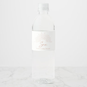 Étiquette Pour Bouteilles D'eau Voici Le Baby shower Son Boho