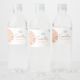 Étiquette Pour Bouteilles D'eau Voici Le Baby shower Sun Girl