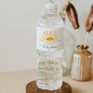 Étiquette Pour Bouteilles D'eau Voici le fils soleil baby shower
