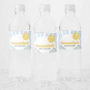 Étiquette Pour Bouteilles D'eau Voici que vient le fils Baby Shower