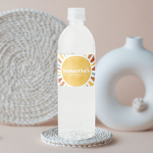 Étiquette Pour Bouteilles D'eau Voici venir le soleil Baby Shower