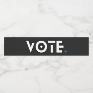 Étiquette Pour Bouteilles D'eau Vote Période bleue