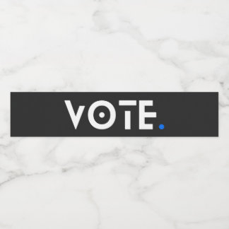 Étiquette Pour Bouteilles D'eau Vote Période bleue