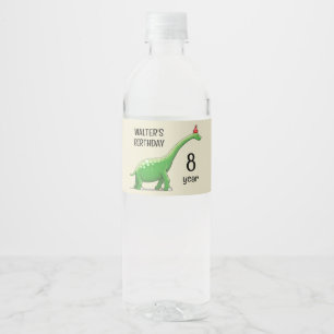 Étiquette Pour Bouteilles D'eau Walter le Dinosaure