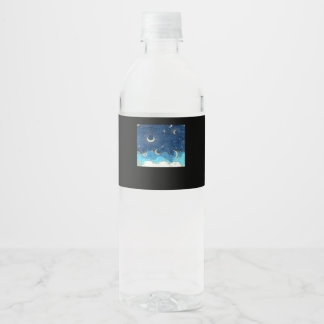 Étiquette Pour Bouteilles D'eau Whimsigoth Nuages Sun Moon Witchy Classic