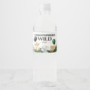 Étiquette Pour Bouteilles D'eau Wild One Jungle Safari Thème 1er anniversaire fête