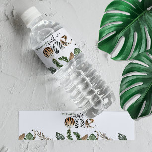 Étiquette Pour Bouteilles D'eau Wild One moderne genre Neutre 1er anniversaire