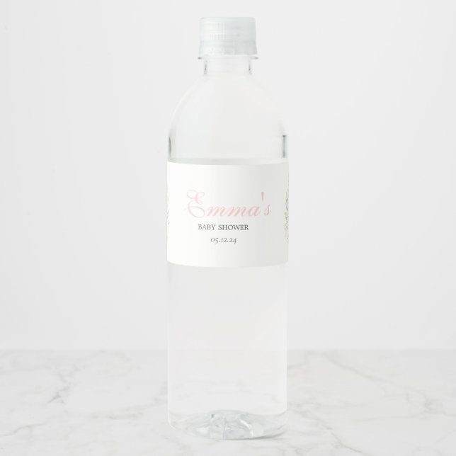 Étiquette Pour Bouteilles D'eau Wildflower water labels, water bottle labels (Devant)