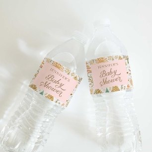 Étiquette Pour Bouteilles D'eau Winter Wonderland Girl Baby shower