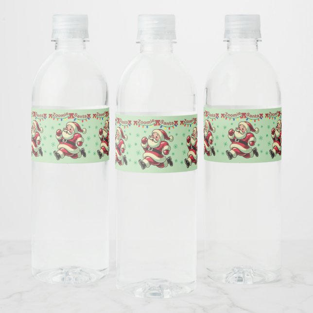 Étiquette Pour Bouteilles D'eau Zoomie Père Noël Noël (Bouteilles)