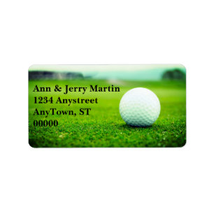 Étiquette pour golfeurs golf balle design art sur green étiq