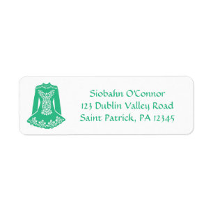 Étiquette Pour Irish Dancers Dancing Dress Adresse de retour