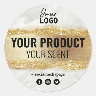 Étiquette Pour La Beauté Luxueuse Et Spa Marble Or