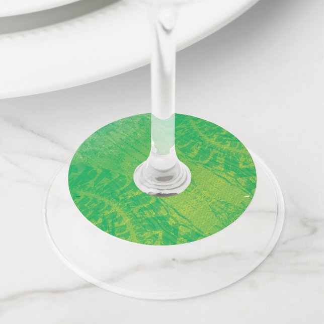 Étiquette Pour Verre De Vin Acceptation | Médaillons de saumons jaunes bleus (De près)