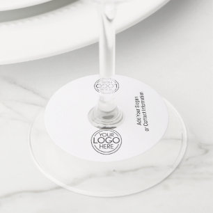 Étiquette Pour Verre De Vin Ajouter Votre Logo Entreprise Moderne Minimaliste