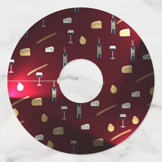 Étiquette Pour Verre De Vin Aliments délicieux Feux de canneberge (Devant)