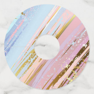 Étiquette Pour Verre De Vin Arrière - plan rose texturé