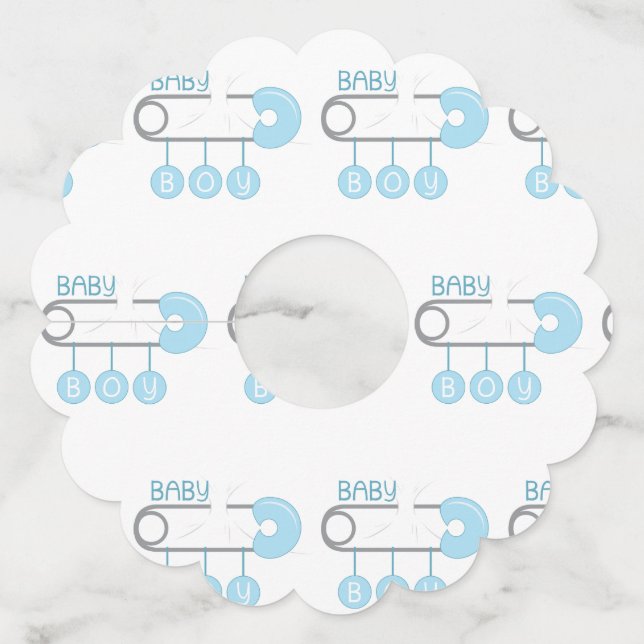 Étiquette Pour Verre De Vin Baby Boy (Devant)