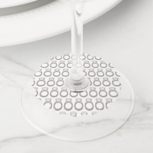 Étiquette Pour Verre De Vin Bague de fiançailles de mariage Cadeau de douche d