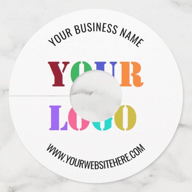 Étiquette Pour Verre De Vin Balise de logo d'entreprise personnalisée Nom du s (Devant)